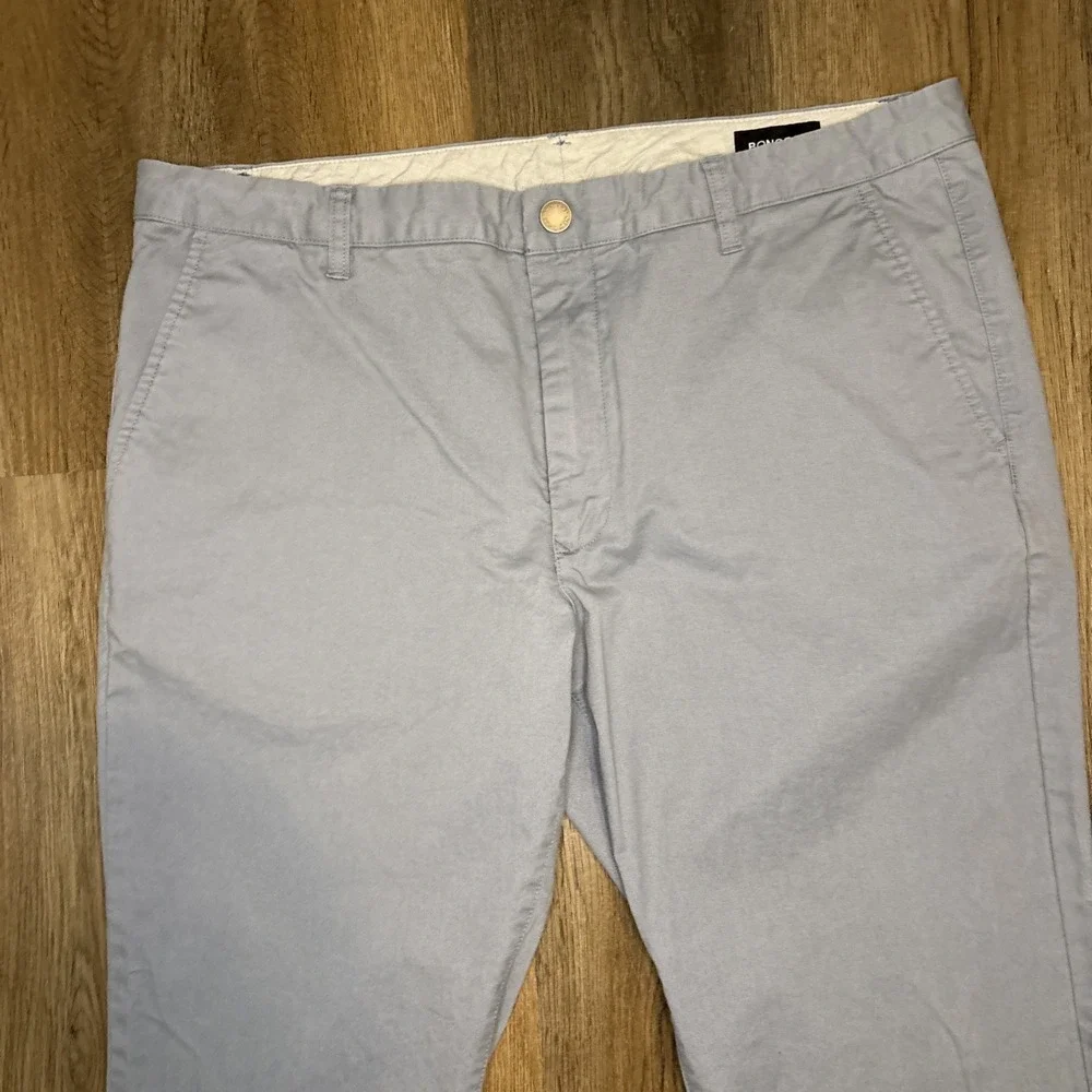 Bonobos Pants Mens 38x32 Gray Slim Fit Chino Cotton Stretch Canvas Office Preppy